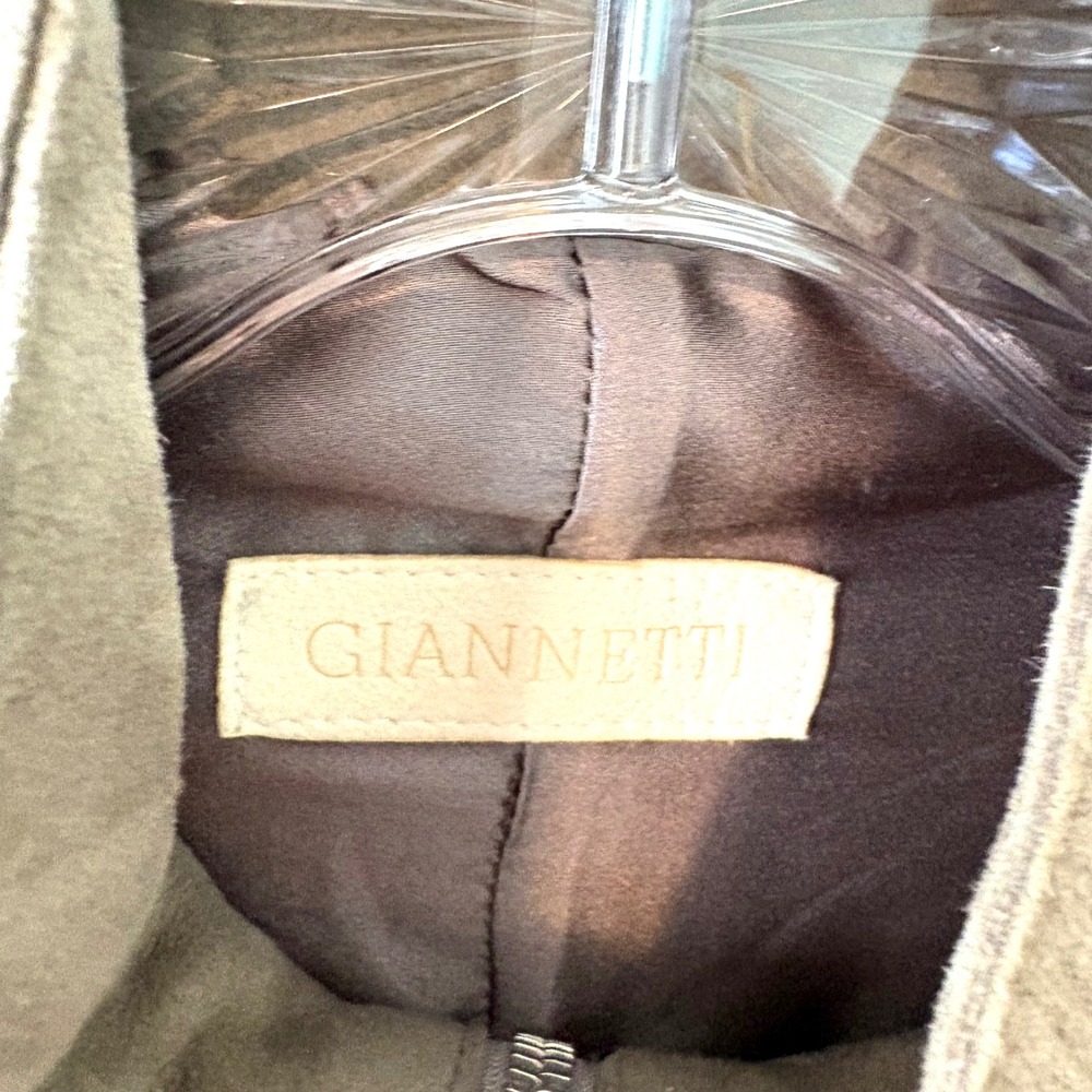 Gianetti Women's Taupe Italian Suede Zip Front‎ Jacket in Size S - Picture 12 of 14